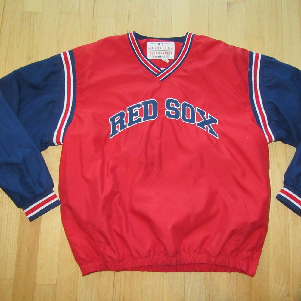 VINTAGE RED SOX PULL OVER JACKET/GIII/SIZE MEDIUM!